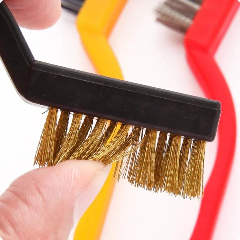 LimpaKit - Kit 3 Escovas Multiuso Aço, Latão e Nylon