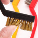 LimpaKit - Kit 3 Escovas Multiuso Aço, Latão e Nylon