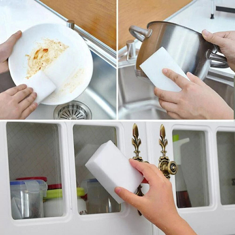 Kit 5 Esponjas Mágicas Tira Manchas Gordura em inox apenas com Água