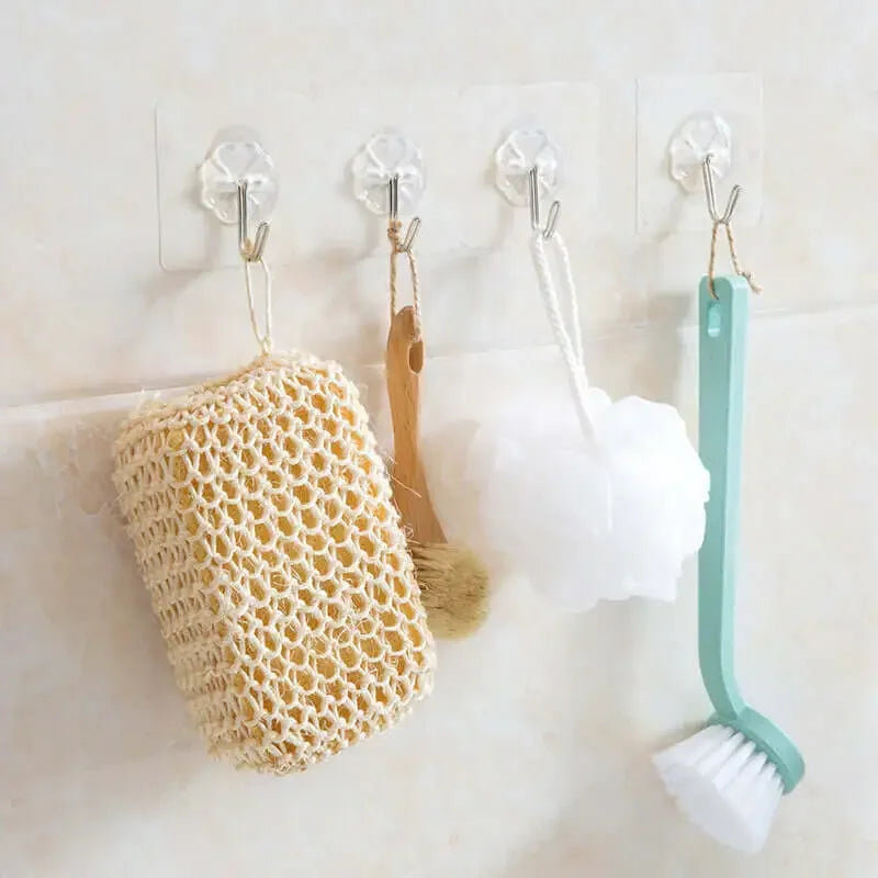 Kit 10 Ganchos de Parede Multiuso prático sem furo na parede