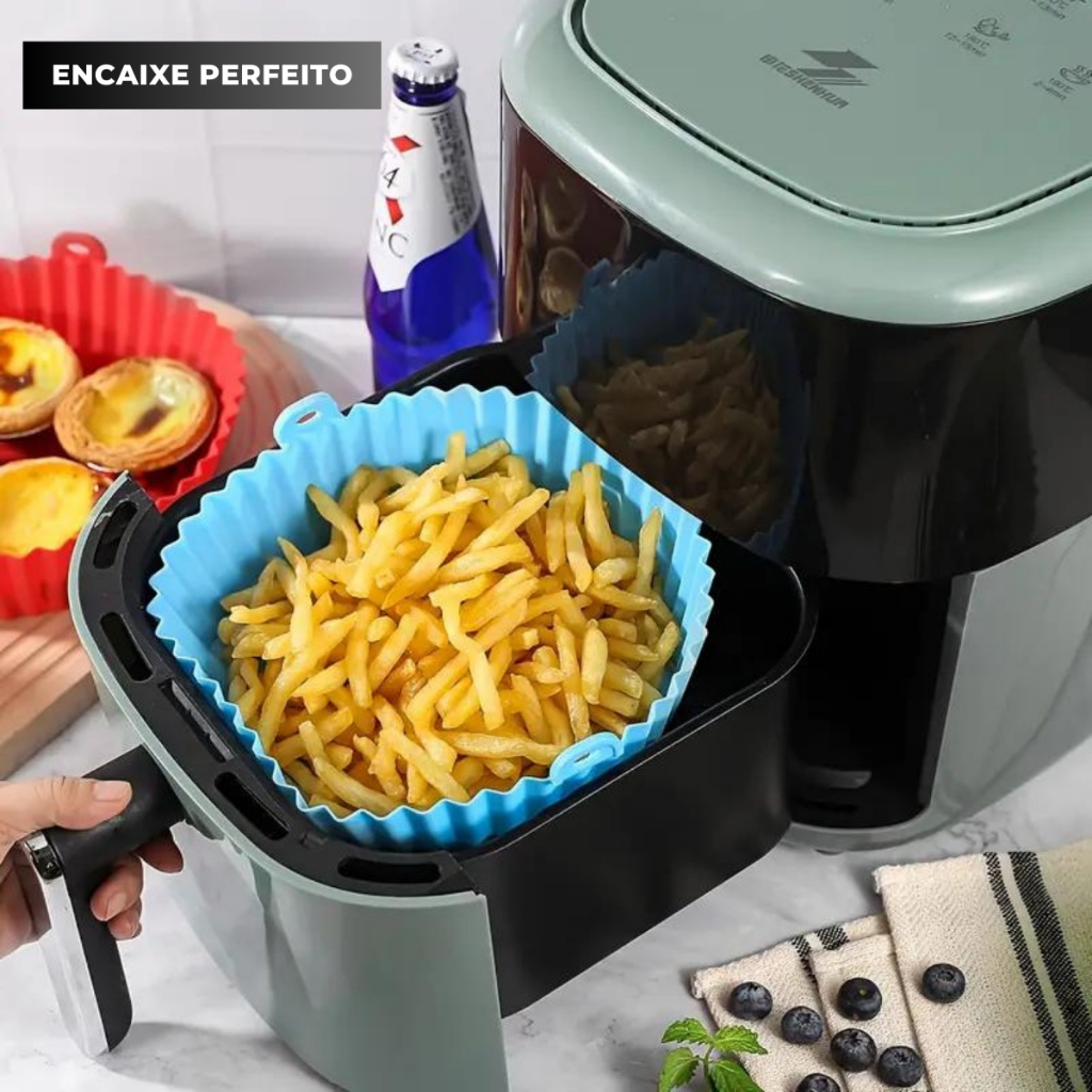 Kit 5 Formas de Silicone Air Fryer e Microondas
