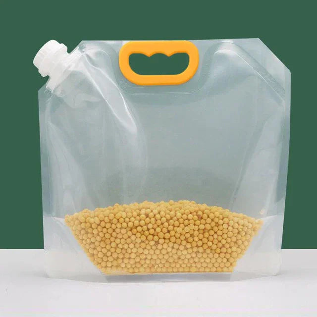 Kit 5 Sacos Smart - Armazenar Alimentos com Tampa Dispenser