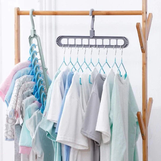 kit 5 Cabides Mágicos 9 Furos Multiuso dobrável Organizador