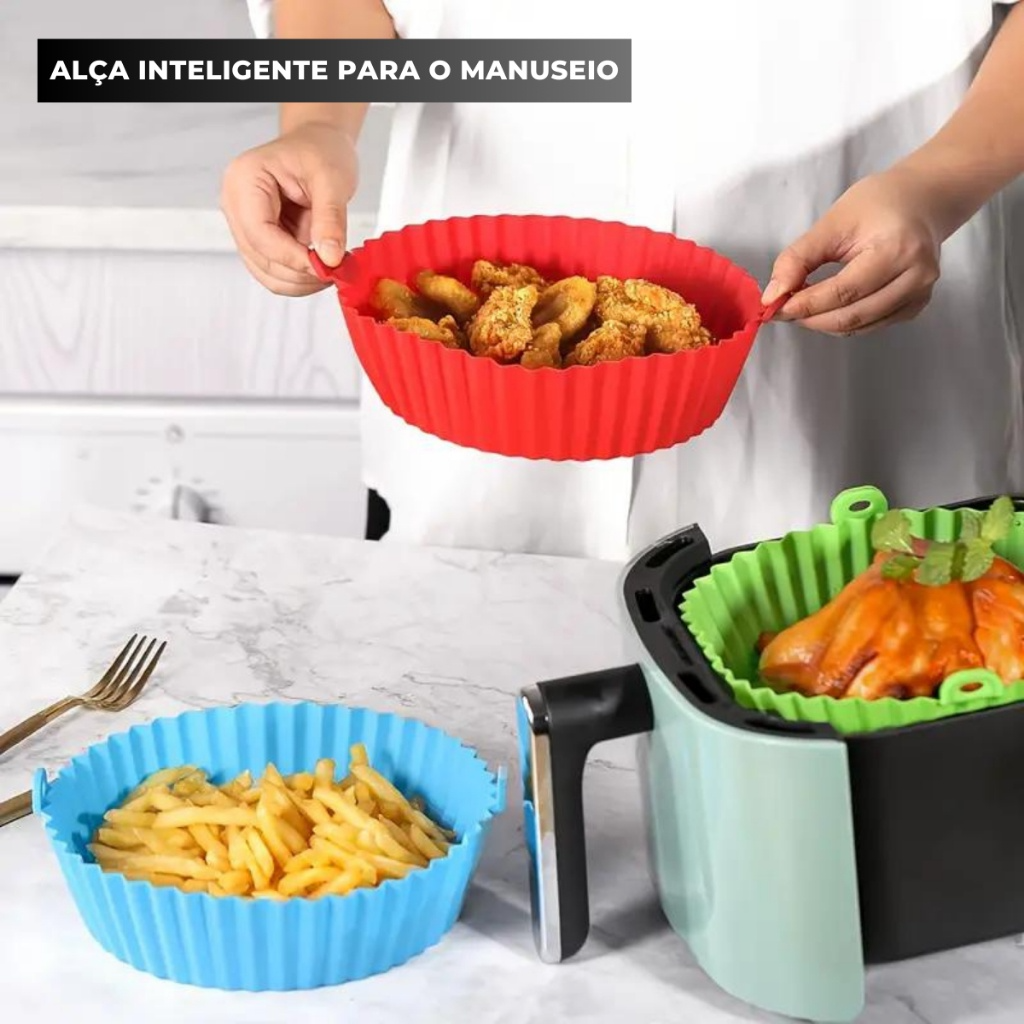 Kit 5 Formas de Silicone Air Fryer e Microondas