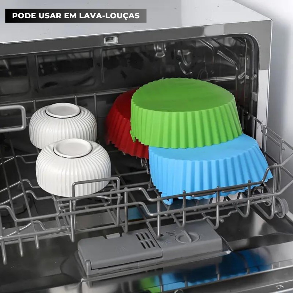Kit 5 Formas de Silicone Air Fryer e Microondas