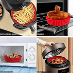 Kit 5 Formas de Silicone Air Fryer e Microondas
