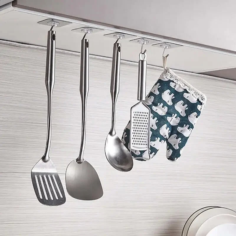 Kit 10 Ganchos de Parede Multiuso prático sem furo na parede