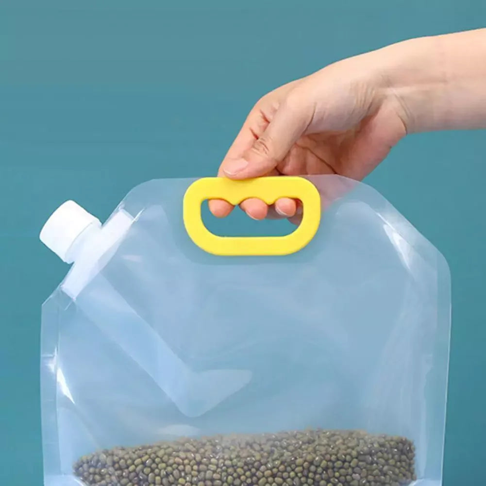 Kit 5 Sacos Smart - Armazenar Alimentos com Tampa Dispenser