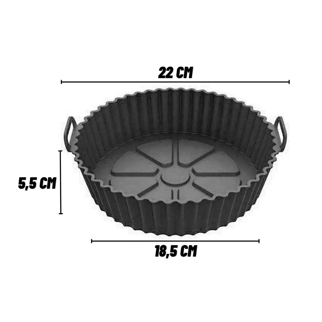 Kit 5 Formas de Silicone Air Fryer e Microondas
