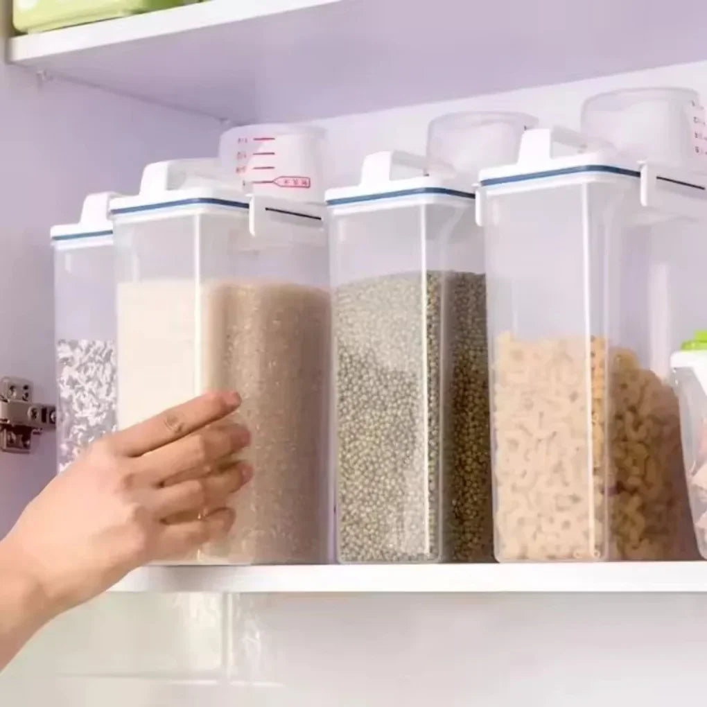 Potes Herméticos Com Medidor Integrado Para Alimentos e Condimentos