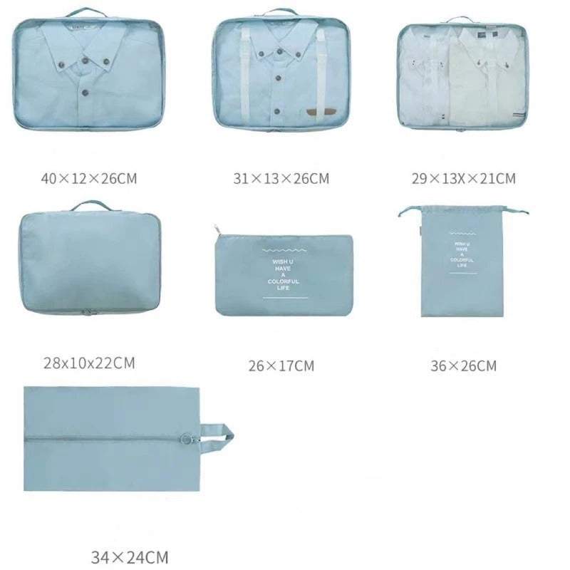 PackPro™ – Kit 7 Bolsas Organizadoras de Mala | Impermeável · Leve 3× Mais