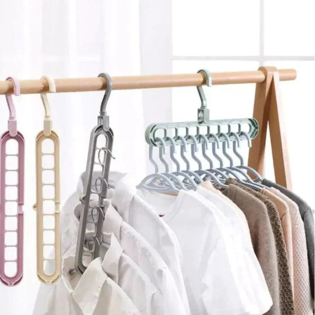 kit 5 Cabides Mágicos 9 Furos Multiuso dobrável Organizador