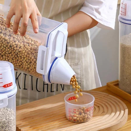 Potes Herméticos Com Medidor Integrado Para Alimentos e Condimentos