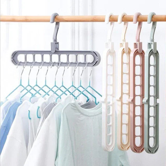 kit 5 Cabides Mágicos 9 Furos Multiuso dobrável Organizador