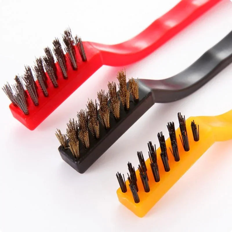 LimpaKit - Kit 3 Escovas Multiuso Aço, Latão e Nylon