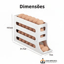 Organizador Porta-Ovos com Rolagem Automática