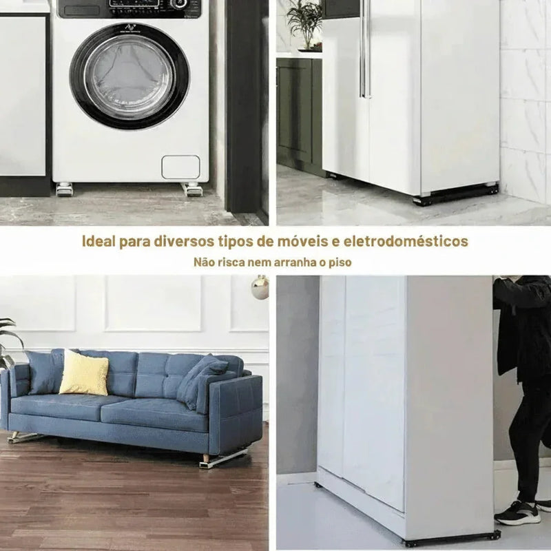 Suporte Para Pesos Com Rodinhas Ajustáveis