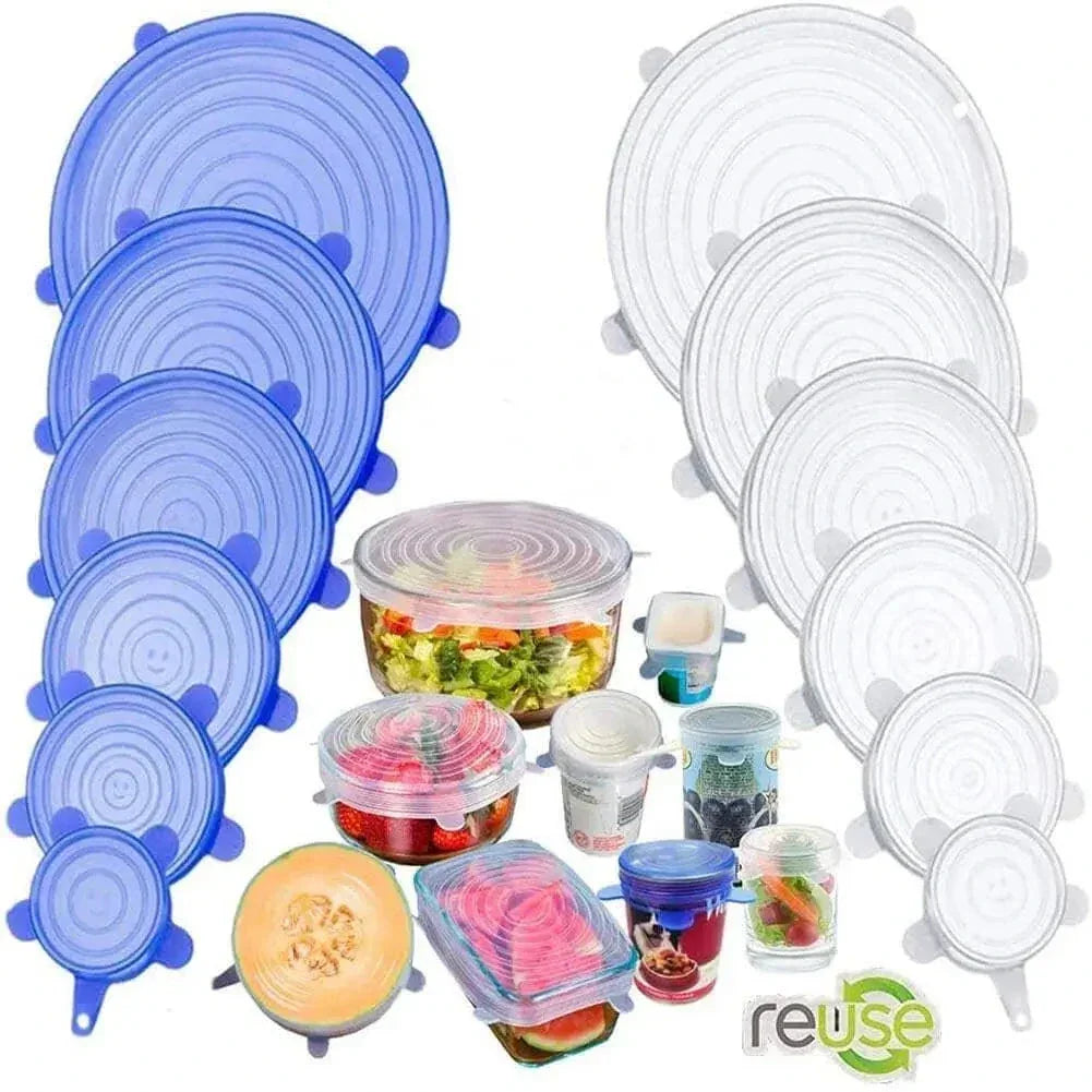 Jogo de 6 Tampas de Vedação em Silicone