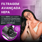 Aspirador Portátil Anti-Ácaro Esterilização UV Sem Fio